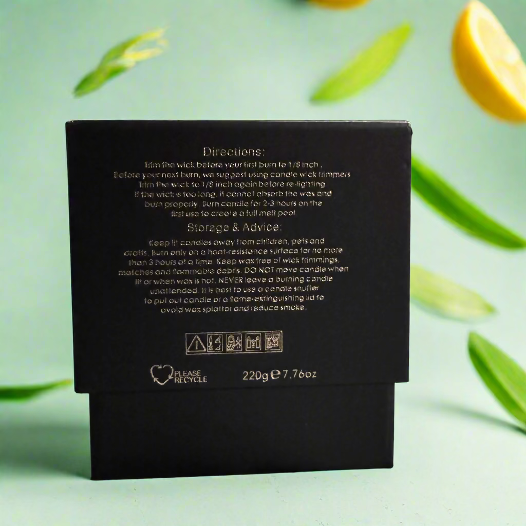 Black Luxury - Citrus Lemongrass 100% Soy Candle