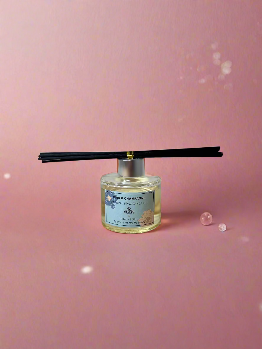 Crystal Clear - Pink & Champagne Reed Diffuser