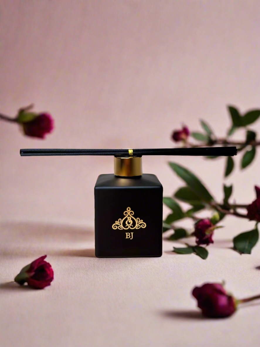 Luxury Black - Red Rose, Peony & Sandalwood Reed Diffuser