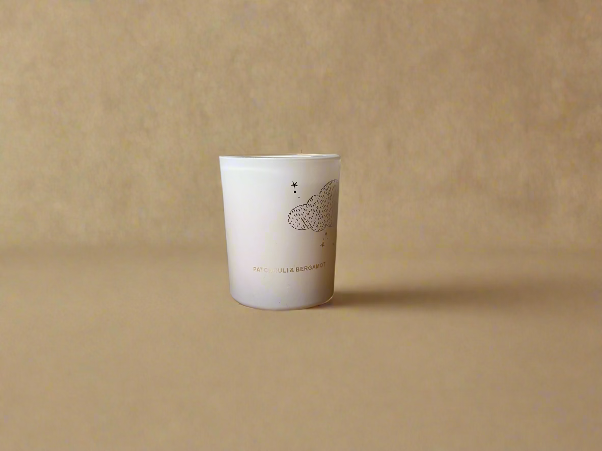 Patchouli & Bergamot, 100% Soy, Eco Friendly, 35 hours burning time, 160g