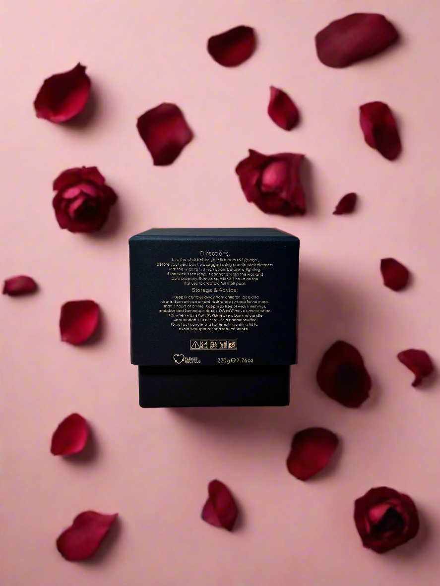 Red Rose, Peony & Sandalwood 100% Soy Candle