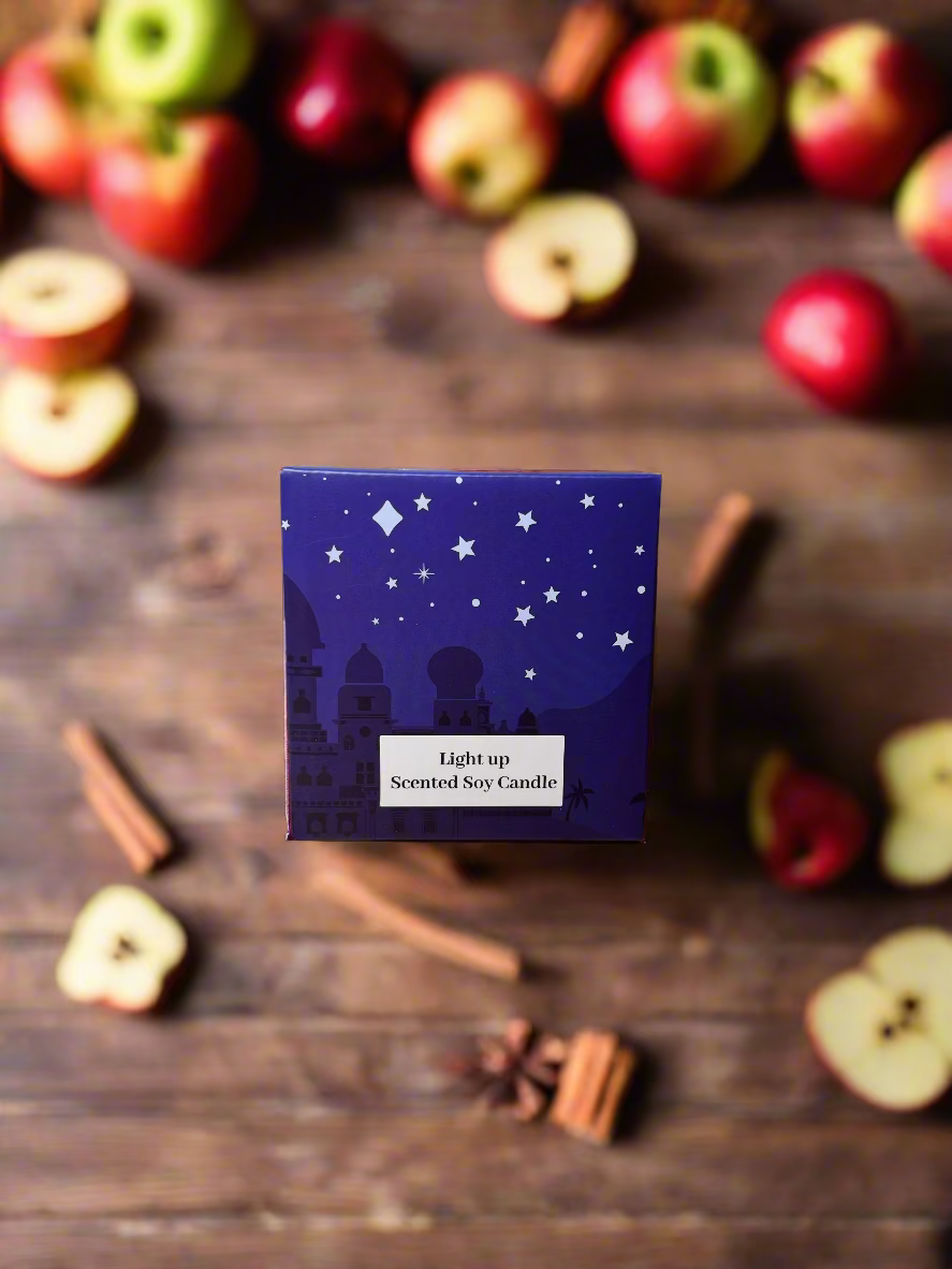 Apple Cinnamon Glow - Light Up Candle